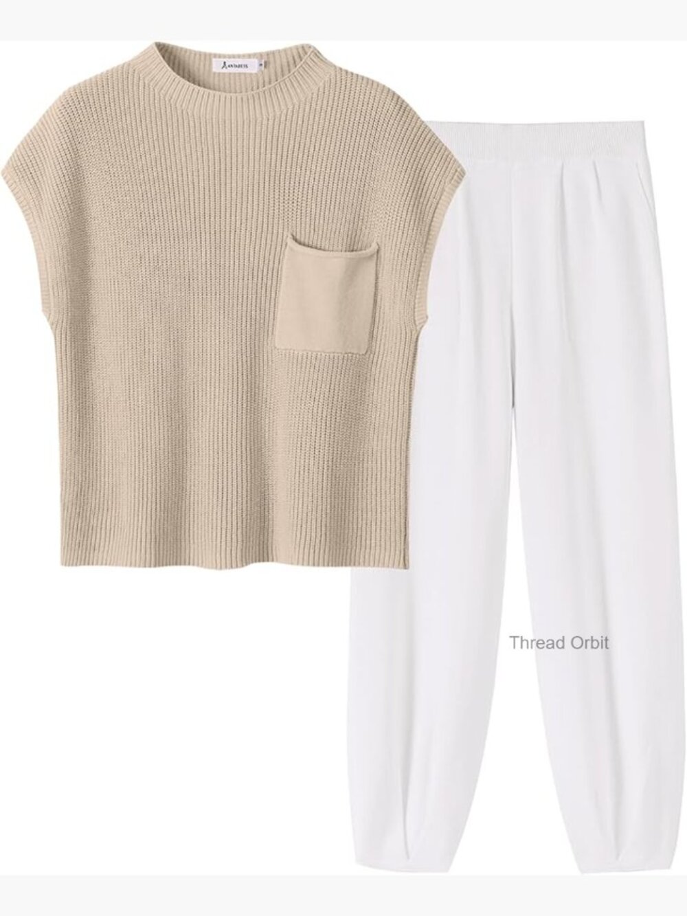 Rayon Matching Set Loose Fit Crop Top Wide Leg Pants Lounge Travel
